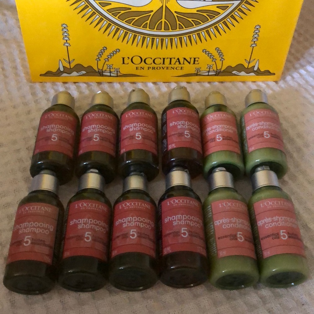 L’Occitane 12 Mini HairCare 8-Shampoos 4-Conditioners 12 x 50 ml 1.7 fl.oz.